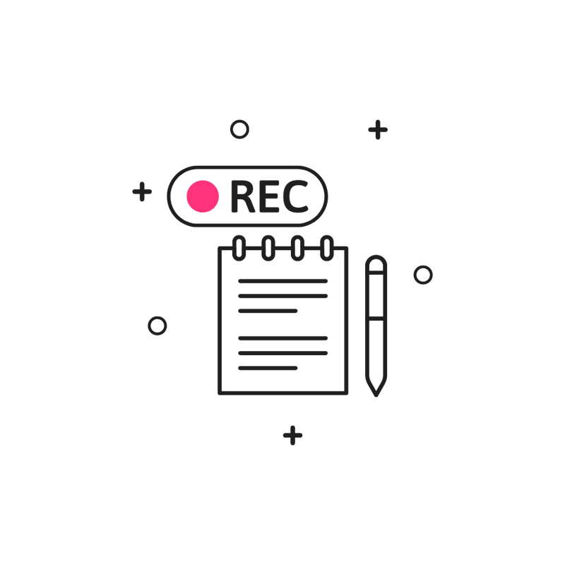 Illustration: automatic meeting recording and transcription